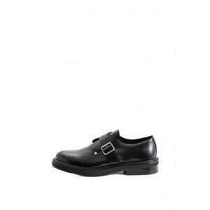 NEW THE KOOPLES men's paris buckle strap leather dress shoes in black